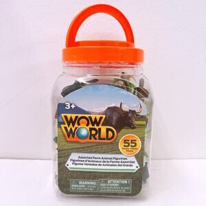 Wow World Farm Animal Figurines 55 Pcs. Education Learning Animal Play Toy